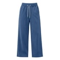 thumbnail image 4 of Maean Women's Straight Leg Sweatpants Drawstring Elastic Waist Workout Casual Loose Pants with Pockets, 4 of 7