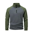 thumbnail image 3 of GA WEIHUA Clearance Sale,Men's Fluffy Polar Fleece Sweatshirt Warm Military Tactical Pullover Sport Outdoor Fuzzy Sweatshirts for Active,Fishing,Hiking(Army Green,XXL), 3 of 8