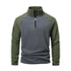 thumbnail image 3 of pstuiky camisetas de manga larga para hombre, Suéter de forro polar con media cremallera y retazos para hombre, manga larga, cuello vuelto, cuello alto, abrigo de medio cuello Tops de hombre s, 3 of 8
