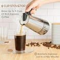 thumbnail image 3 of Mixpresso 9 Cup Greca Stovetop Espresso Maker 450ml/15oz, Moka Pot with Coffee Percolator Design, Stainless Steel Stove Top Coffee Maker for Camping or Home Use, Italian Coffee Maker Stovetop, 3 of 7