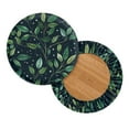 thumbnail image 2 of ZIATUBLE Green Leaves Bar Stool Cover Cushion Soft Stool Seat Cover Protector 12-14 Inch with Elastic Bands Stool Seat Replacement Cover Set 2 Pack Universal Round Chair Covers, 2 of 6