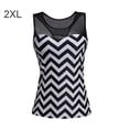 thumbnail image 4 of Toystoory Conjunto Tankini 2021, traje de baño a rayas, pantalones cortos, traje de baño estampado de piezas, traje de baño femenino de talla Traje de baño En blanco y negro XXL, 4 of 6