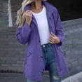 thumbnail image 2 of Zeliretfy Womens Long Waterproof Rain Jacket Windproof With Hood For Outdoor Hiking Travel Casual Wear Lightweight Rain Coat Trench Style Outerwear Coat, 2 of 10