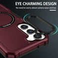 thumbnail image 6 of Dteck Magnetic Case for Samsung Galaxy S21 FE Compatible with MagSafe, Shockproof Military Grade Protection Magnetic Rugged Case for Samsung Galaxy S21 FE,Winered, 6 of 9