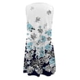 thumbnail image 5 of SMihono Robe Maxi Bohème d'Été pour Femmes Grande Taille Décontractée Imprimée Col en V Manches Courtes Ample Longueur Genou Robe de Plage, 5 of 5