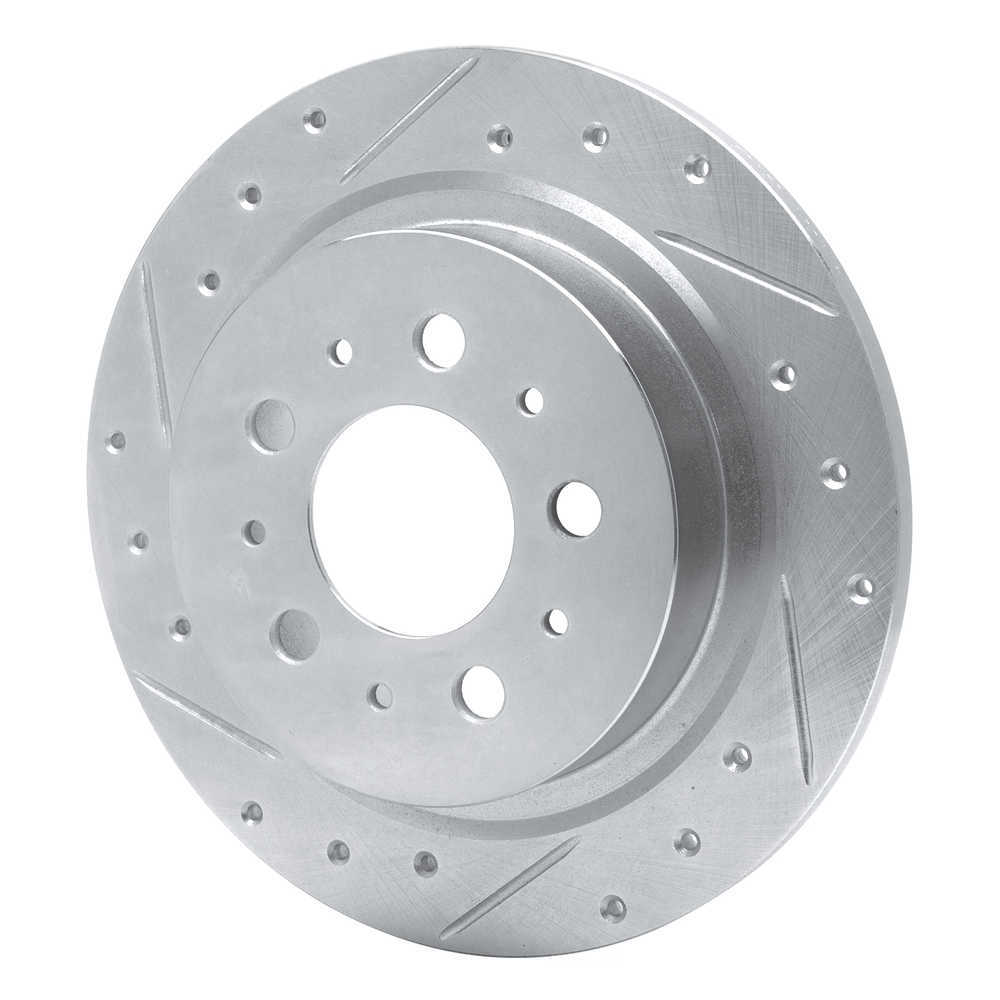 Dynamic Friction Company 631-27021L DFC Brake Rotor - Drilled And Slotted - Silver