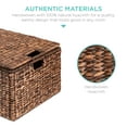 thumbnail image 4 of Best Choice Products Set of 3 Large Multipurpose Hyacinth Storage Baskets w/ Insert Handles, Lid - 21", 20", 18", 4 of 7