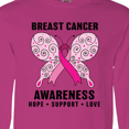 thumbnail image 4 of Inktastic Breast Cancer Awareness Hope Support and Love Long Sleeve T-Shirt, 4 of 5