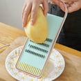 thumbnail image 5 of Multifunctional Vegetable Cutter, Kitchen Grater, Plastic, Potato Shredder, Peeler, Slicer, for Salad Prep, Garnishing, and Cooking, Gray, by FAJHHA, 5 of 6