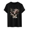 thumbnail image 5 of Xysaqa Beach Shirts for Men Boys Shirts Men's American Flag T-Shirts Short Sleeve Animals Graphic Tee USA Flag Distressed Patriotic Shirts S-2X Sports T Shirt Men On Clearance, 5 of 5