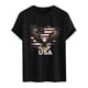 thumbnail image 5 of Tops para hombre, blusas y camisas de cuello redondo y manga corta para hombre. Top/camisa de cuello redondo y manga corta con estampado del Día de la Independencia para hombre. Tops para hombre., 5 of 5