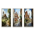 thumbnail image 2 of Designart "Blissful Rural Germany I" Germany Framed Wall Art Set Of 3 - Beige Germany Frame Gallery Wall Set For Home Decor, 2 of 6