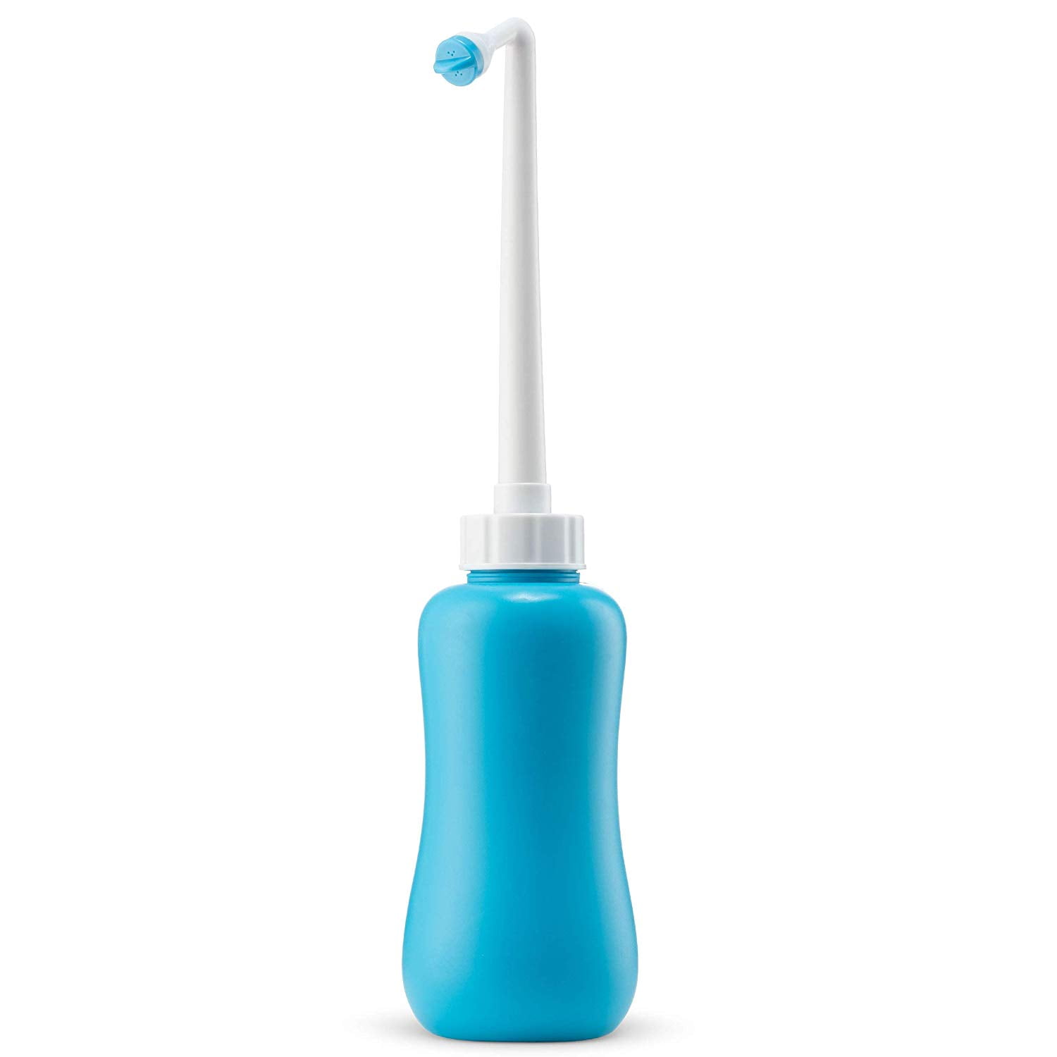 Serenily Mini Handheld Portable Travel Bidet (600 ml) - Easy to Use, Long Angled Nozzle for Personal Hygiene & Sanitary Care Toilet Shower Bathroom Use