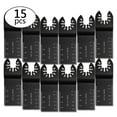 thumbnail image 1 of Pluokvzr Wood Cutting Saw Blade Universal Oscillating Multitool Tool Mix Quick Releases Blades Set for Dewalt, Craftsman, Ridgid, Milwaukee, Rockwell, Ryobi, Bosch (15PCS), 1 of 10