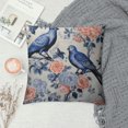 thumbnail image 2 of COMIO Chinoiserie Pillow Cover Blue Birds Flowers Throw Pillow Covers Asian Traditional Pattern Blue and White Porcelain Color Pillowcase Cushion Covers for Sofa Couch Living Room, 2 of 5