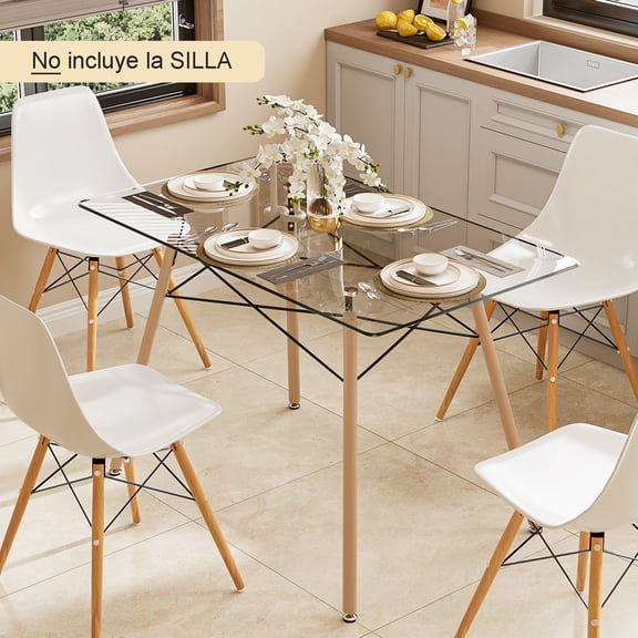 Mesa de Comedor Rectángulo Mesa Vidrio ZAPPA (120*70*72cm)(Solo tabla) FurnitureR Minimalista