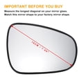 thumbnail image 3 of Reemplazo de vidrio del espejo retrovisor derecho del pasajero de Unique Bargains, vidrio blanco calefaccionado con respaldo para Lexus CT 14-20, 3 of 6