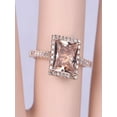 thumbnail image 2 of Limited Time Sale Antique 1.25 carat Morganite and Diamond Engagement Ring in 10k Rose Gold for Women, 2 of 2