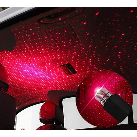 

USB Star Projector Night Light Adjustable Romantic Starry Sky Projector Car Light Portable Atmosphere Decorative Auto Roof Light for Bedroom Car Party Wall Ceiling