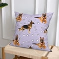 thumbnail image 6 of Throw Pillow Covers, German Shepherd Dog Love Soft Square Pillow Cases with Invisible Zipper for Couch Bed Sofa, Farmhouse Fall Home Decor 20"x20", 6 of 7