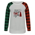 thumbnail image 3 of Gnomies Tt's Most Wonderful Time of the Year Shirts for Women Plaid Long Sleeve Christmas Shirts Round Neck Tunic Tops womens sweatshirt, 3 of 4