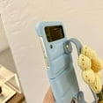 thumbnail image 3 of Puffer Down Jacket Anti-drop Leather Silicone Phone Case Compatible With Samsung Galaxy Z Filp3 With Wrist Strap, 3 of 3