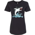 thumbnail image 3 of Inktastic Great White Shark Jumping Women's T-Shirt, 3 of 5