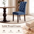 thumbnail image 3 of Upholstered Parsons Dining Chairs Set of 6, Button Tufted Kitchen Side Chair for Dining Room, Blue, 3 of 9
