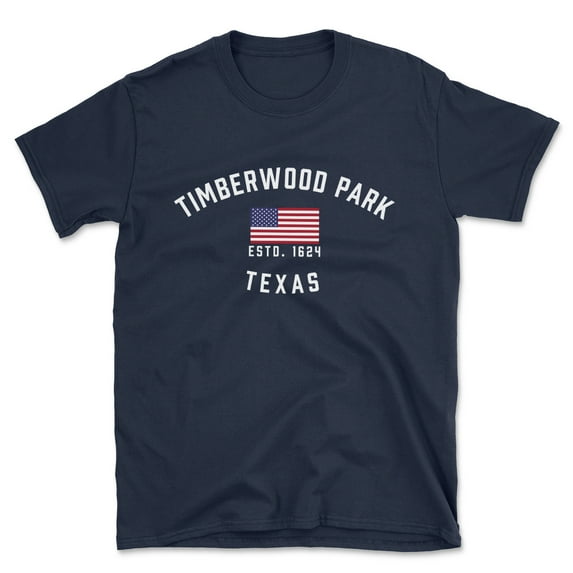 Timberwood Park Texas Patriot Men's Cotton T-Shirt