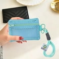 thumbnail image 7 of Viflosae Toiletry Bags Toiletry Bag for Women Mesh Zipper Pouch with Lanyard Portable Mini Storage Bag Lightweight Polyester Mesh Pouch for Cosmetics Cards Keys Headphones 3 Colors Available, 7 of 7