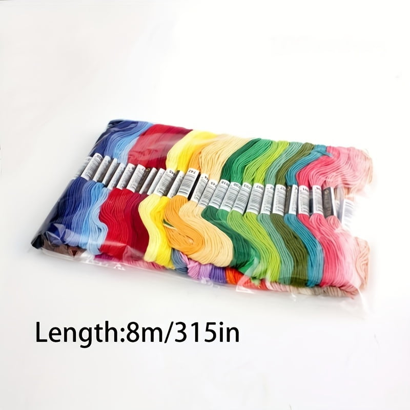 100/150/200 Rainbow Color Embroidery Floss Cross Stitch Thread Cotton Friendship Bracelet String Yarn DIY Handcraft Accessories