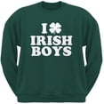 thumbnail image 1 of I Shamrock Love Chandail à Col Rond Vert pour Garçons Irlandais Adultes, 1 of 1