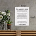 thumbnail image 2 of Inspirational Quote Motivational Our Deepest Fear by Marianne Williamson Quote Canvas Print Positive Canvas Painting Art, Dining Room Wall Decor Ideas, Art Deco Frameless 20x30inch, 2 of 5