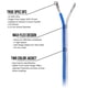 thumbnail image 4 of Cable de altavoz Skar Audio Elite calibre 14 (AWG) 30,48 m azul/blanco, 4 of 6