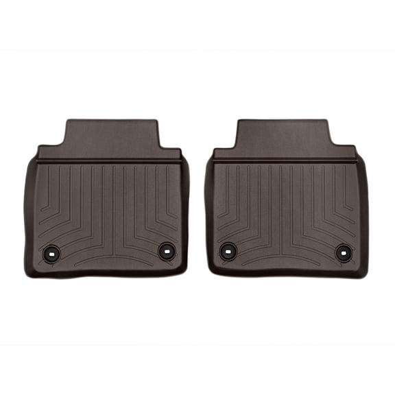 WeatherTech Custom Fit FloorLiners compatible with 2013-2017 Lexus LS - 2nd Row (2-Piece Liner), Cocoa