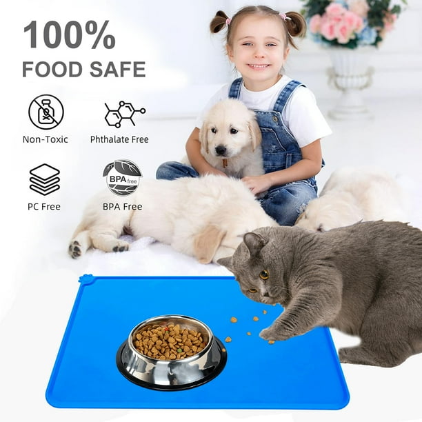Small Cat Feeding Mats Small Rubber Mat Silicone Dog Cat Food Mat