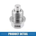 thumbnail image 6 of Unique Bargains Vehicle Engine Magnetic Oil Drain Plug M14x1.5 Stainless Steel with Copper Washer (Pack of 2), 6 of 6