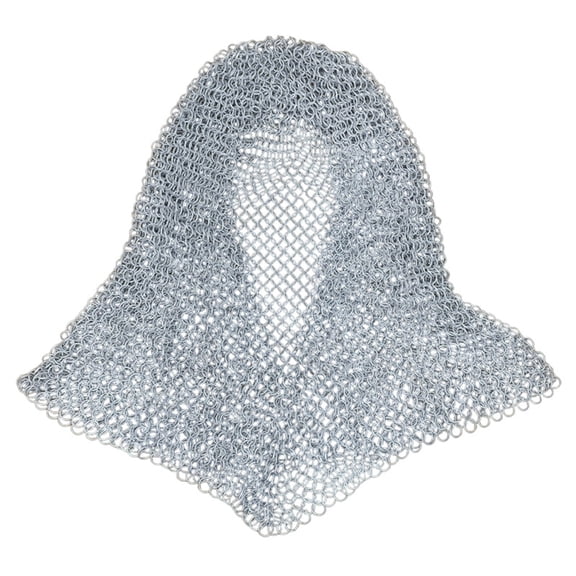 Butted Aluminium Chainmail Coif Medieval Knights Hood Chain mail Armor Costume