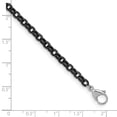 thumbnail image 4 of Diamond2Deal Stainless Steel Black PVD-plated Polished 5.6mm Cable Chain Necklace for Women 18", 4 of 5