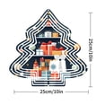 thumbnail image 7 of Stylish Metal Hanging Tree-Shaped Wind Spinner - Festive Garden Decoration with Concentric Lines & Colorful Ornaments for Yard, 7 of 7