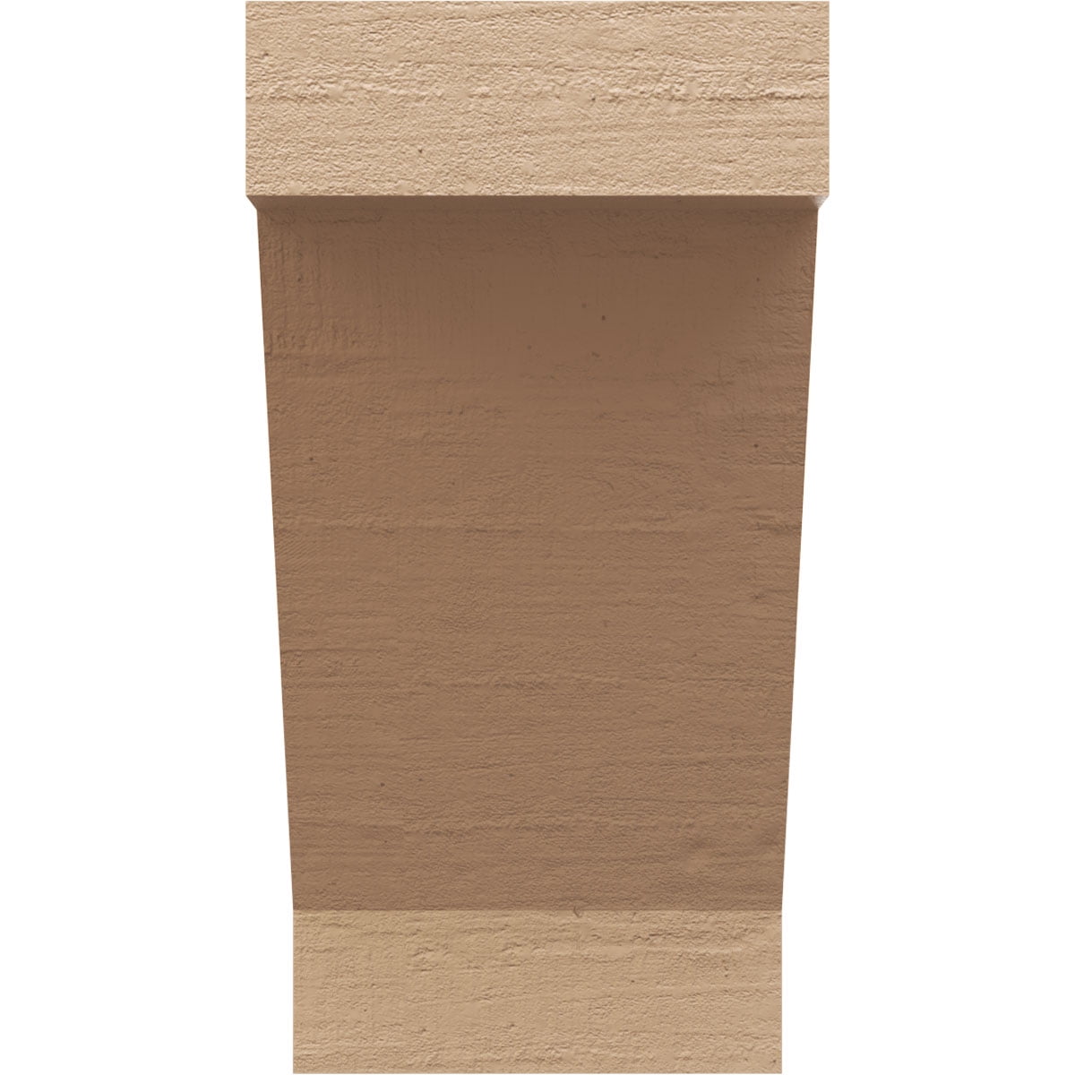 7"W x 7"D x 14"H Wide Burlington Rough Cedar Woodgrain TimberThane Corbel, Primed Tan