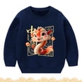 thumbnail image 4 of Mercatoo Kids Chinese New Years Sweatshirts Spring Autumn Long Sleeve Crewneck Active Pullover Top Causal Sweatshirt, 4 of 4