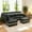BK-Left-Sofa with Ottoman, variant on MAYEERTY Semi PU Synthetic Leather Ottoman with Storage for Modular Sectional Sofa, Black