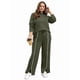 thumbnail image 5 of Conjuntos de Salón para Mujer, Conjuntos de 2 Piezas para Otoño, Pantalones Anchos, Conjuntos A Juego, Ropa de Mujer Verde L, 5 of 8