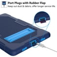 thumbnail image 4 of Allytech Case for Samsung Galaxy Tab A8 10.5-Inch SM-X200 X205 X207, Heavy Duty Protection Rugged Rubber Hard PC Build-in Kickstand Shockproof Cover for Galaxy Tab A8 10.5" X200 2022 - Navyblue+Blue, 4 of 6