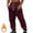 Wine, variant on Lmnyox Sweatpants for Men Drawstring Waist Casual Athletic Cargo Pants Fall Winter Loose Joggers with Pocket