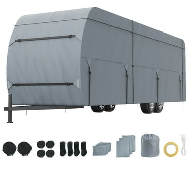 KFFKFF Trailer Travel Camper Cover Waterproof 18-20 Class A Motorhome RV Cover