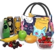 thumbnail image 3 of Yiaed Colorful Cats Pattern Art Print Lunch box lunch bag Portable Insulated Lunch Box for Women Men Cooler Tote Bag with Front Pocket for Work Picnic Travel, 3 of 6