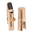 thumbnail image 1 of Boquilla de saxofón alto Golden con tapa y abrazadera. Piezas para instrumentos musicales., 1 of 5