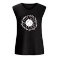 thumbnail image 4 of Camiseta sin mangas con cuello en V y estampado informal a la moda para mujer Pompotops  lopia998117, 4 of 5